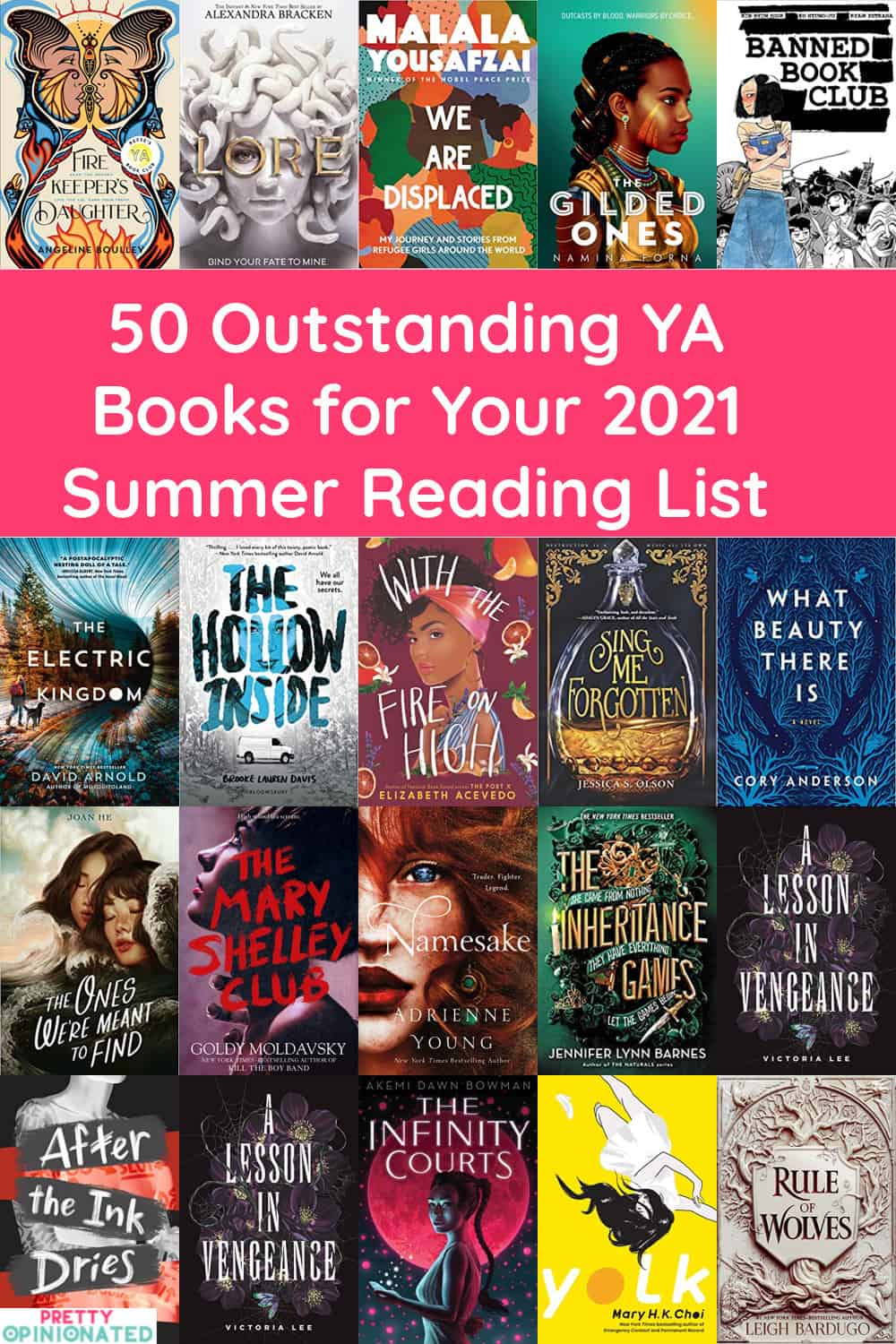 50 Outstanding Books for Your 2021 YA Summer Reading List 3 collage featuring summer reading books for teenagers