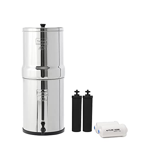 Imperial Berkey Gravity-Fed Water Filter with 2 Black Berkey Elements and 2 Berkey PF-2 Fluoride and Arsenic Reduction Elements