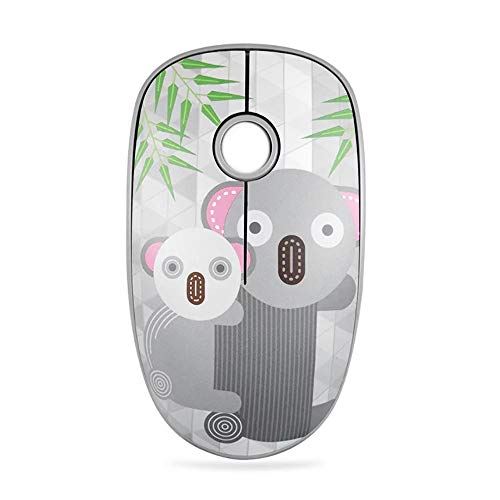 FD V8 Wireless Mouse Battery Included, 2.4G Cute Colorful Animal Slim Silent Travel Cordless Mouse Optical Designed Mice with Nano Receiver Compatible for Laptop Computer PC Chromebook (Gray Koala)