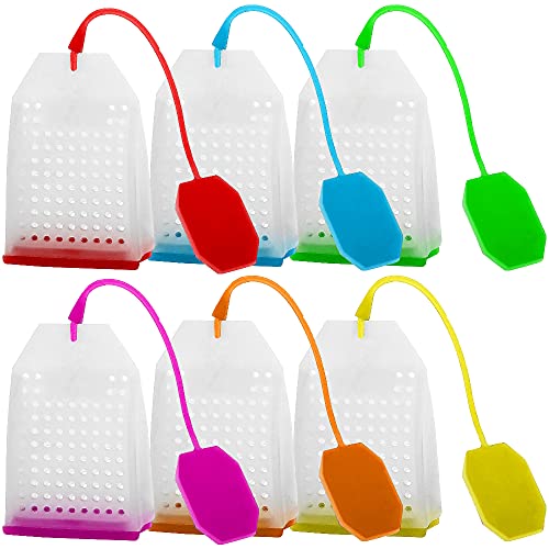 6 Pack Silicone Tea Infuser, FineGood Tea Bags Tea Infuser for Loose Tea Reusable Tea Filter Strainer