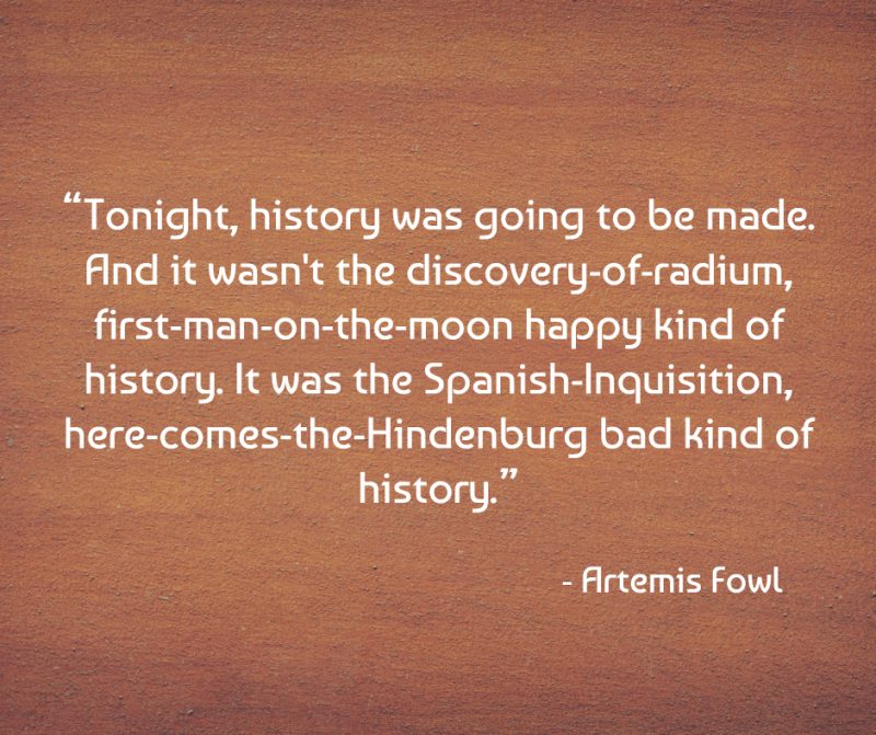 “Tonight, history was going to be made. And it wasn't the discovery-of-radium, first-man-on-the-moon happy kind of history. It was the Spanish-Inquisition, here-comes-the-Hindenburg bad kind of history.”