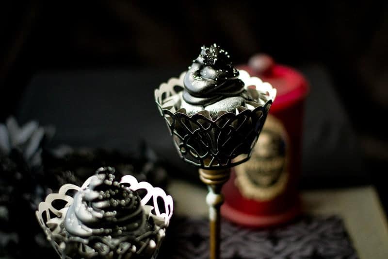 Black Magic Cupcakes with Mystical Sprinkles