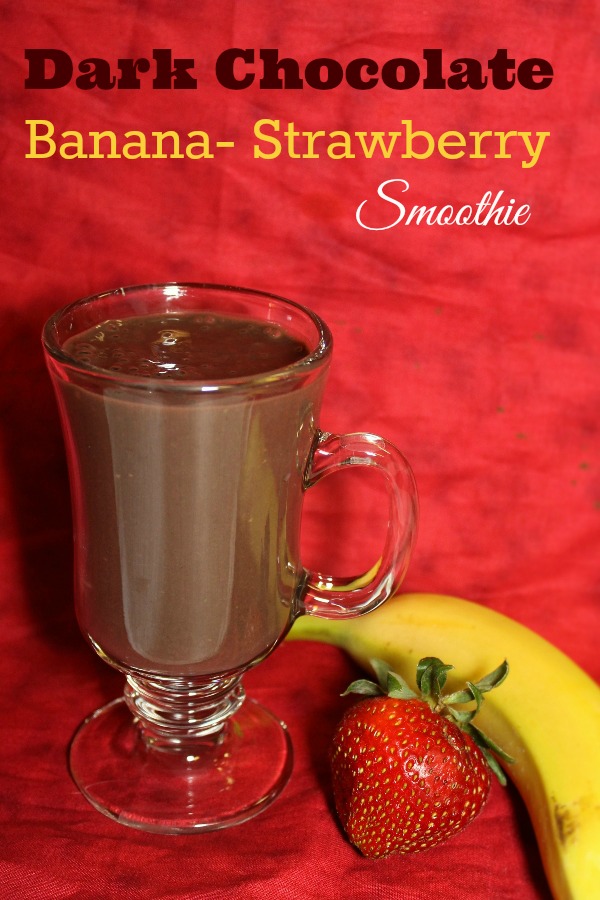 Dark Chocolate Banana-Strawberry Smoothie Recipe