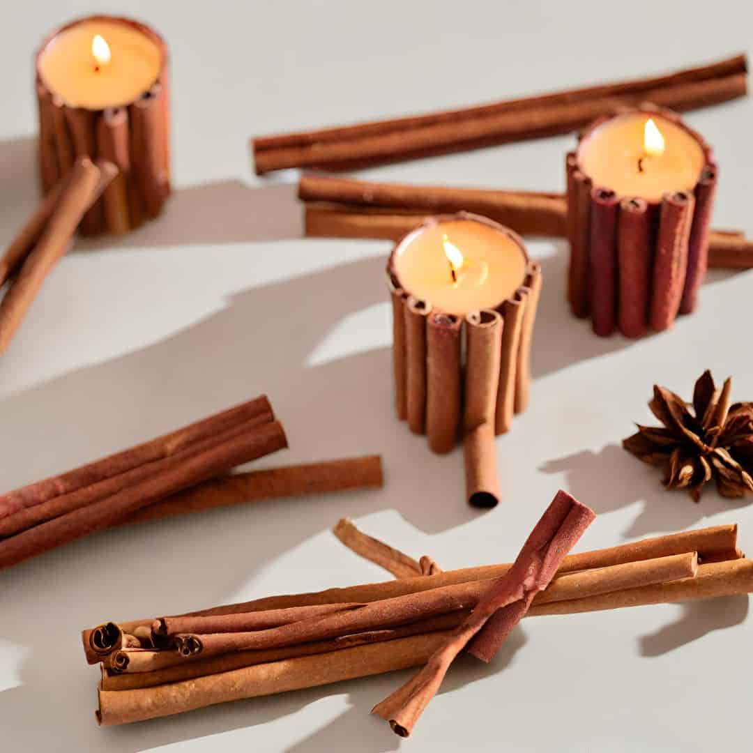 Cinnamon Stick Candle Holders