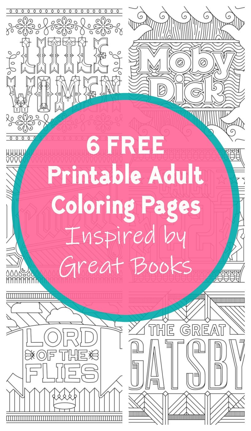 Grab these awesome FREE coloring pages from Catch 22, Dracula, The Great Gatsby, Little Women, Lord of the Flies, and Moby Dick!