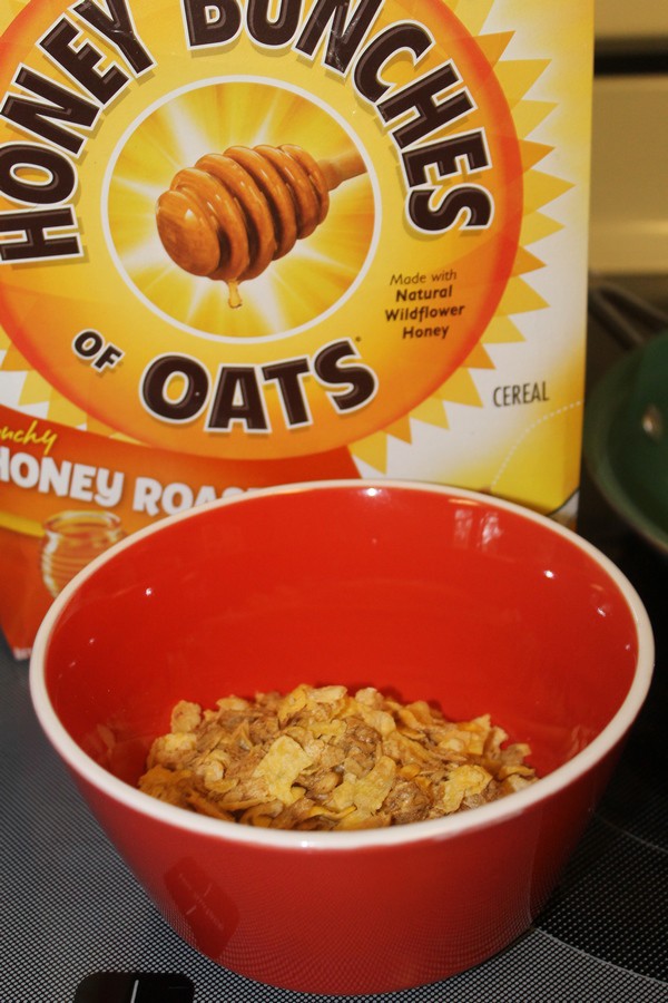 Honey Bunches Fried Ice cream step 1