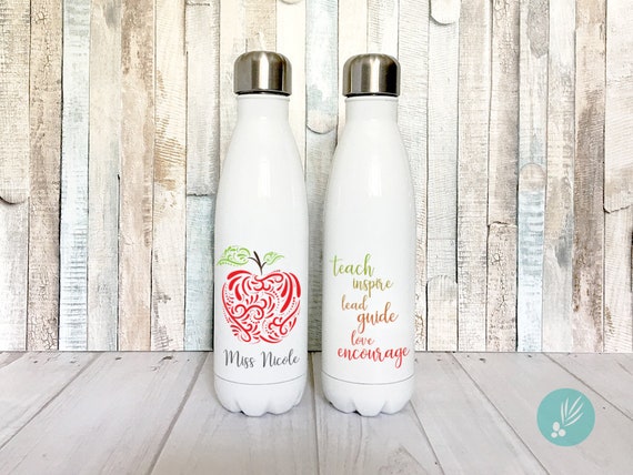 15 Handmade Teacher Gifts That You Can Buy on Etsy 5 Stainless Steel Water Bottle for Teachers