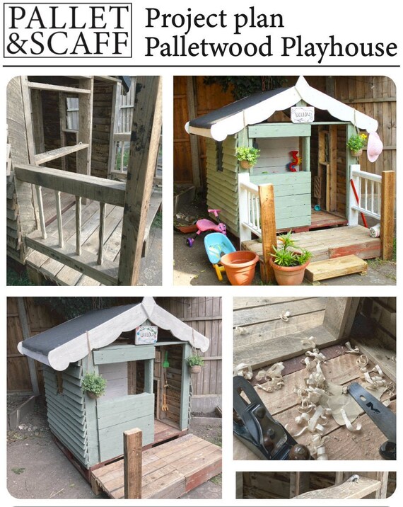 7 Genius Ideas for Recycling Wooden Pallets (With Video Tutorials & Plans) 3 Palletwood Playhouse Plans