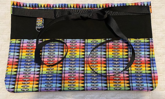 15 Handmade Teacher Gifts That You Can Buy on Etsy 16 Crayon Teacher Apron Brights on Black