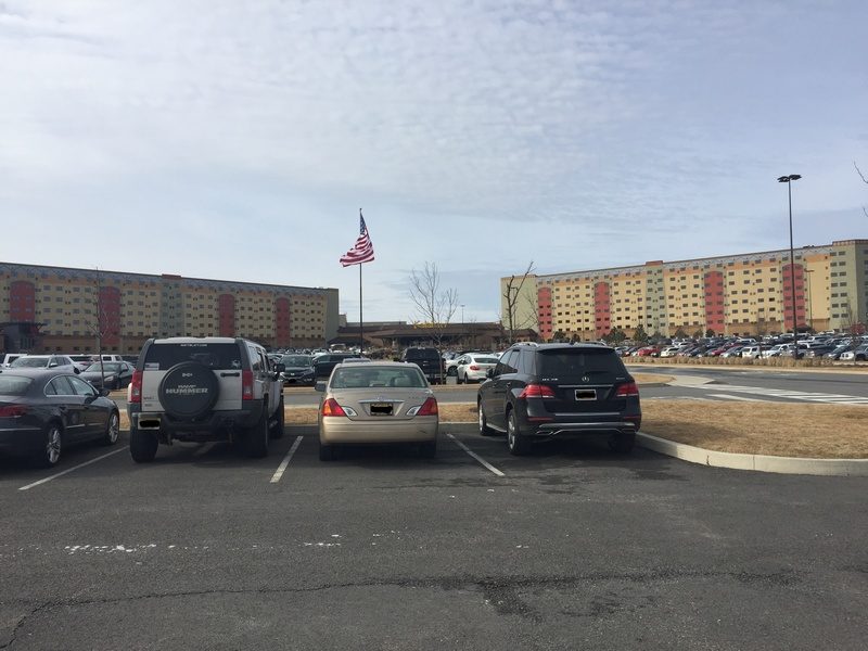 Kalahari Pocono Resort from parking lot