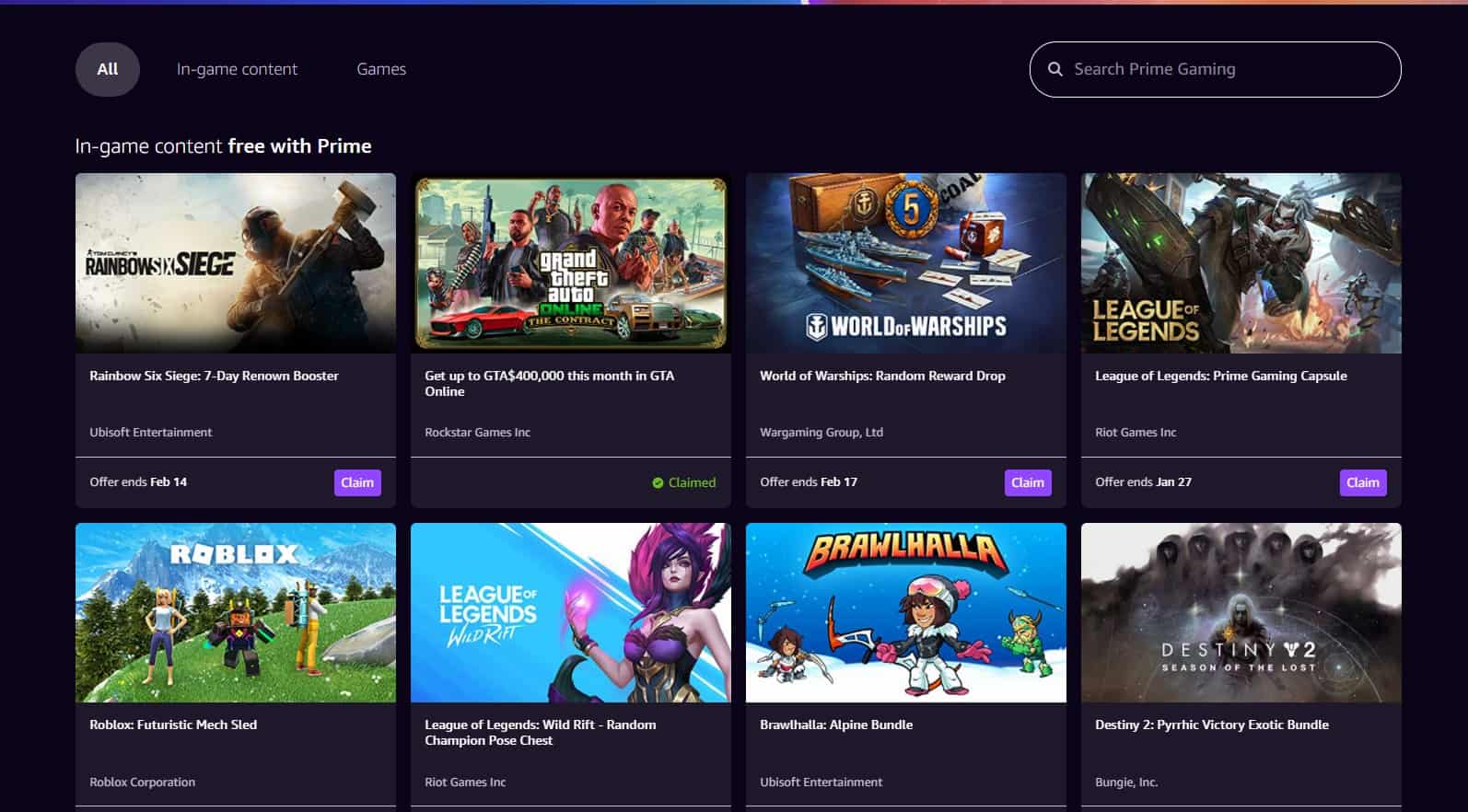 What Exactly Is Prime Gaming? (Hint: It Used to Be Twitch Prime) 2 Prime Gaming Screenshot of January 2022Loot