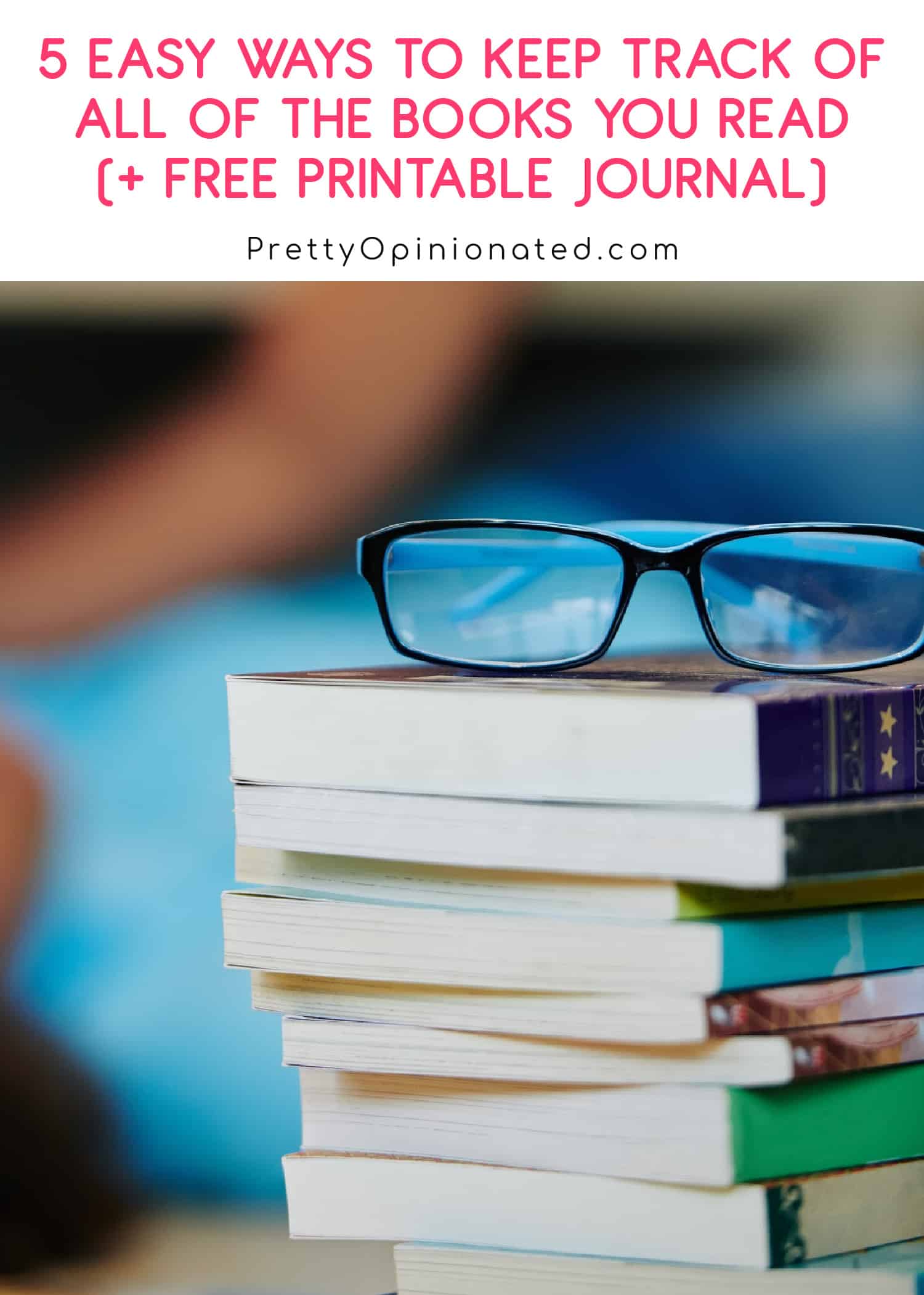 pile of books with sunglasses