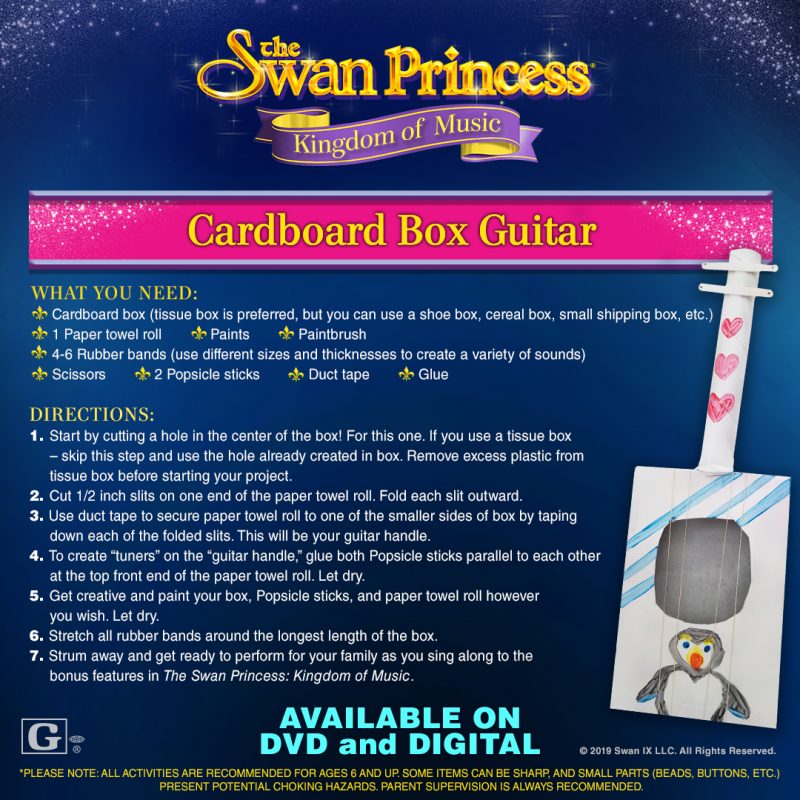 The Swan Princess: Kingdom of Music: DIY Musical Instruments Activities