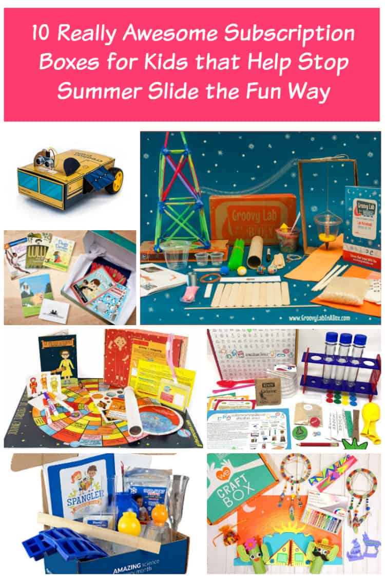 Want to prevent summer slide without resorting to boring workbooks and summer school programs? Check out these 10 subscription boxes that teach kids new skills in a fun way!