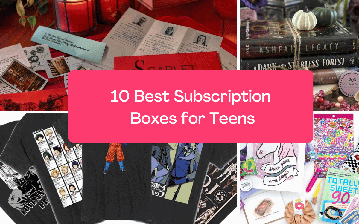 15 Best Subscription Boxes for Teens in 2024 2 Looking for the best subscription boxes for teens? Check out these 15 picks that are perfect for every interest, from books and art to fashion and fun self-care. Each box is packed with surprises to keep your teen entertained, inspired, and engaged all year long!