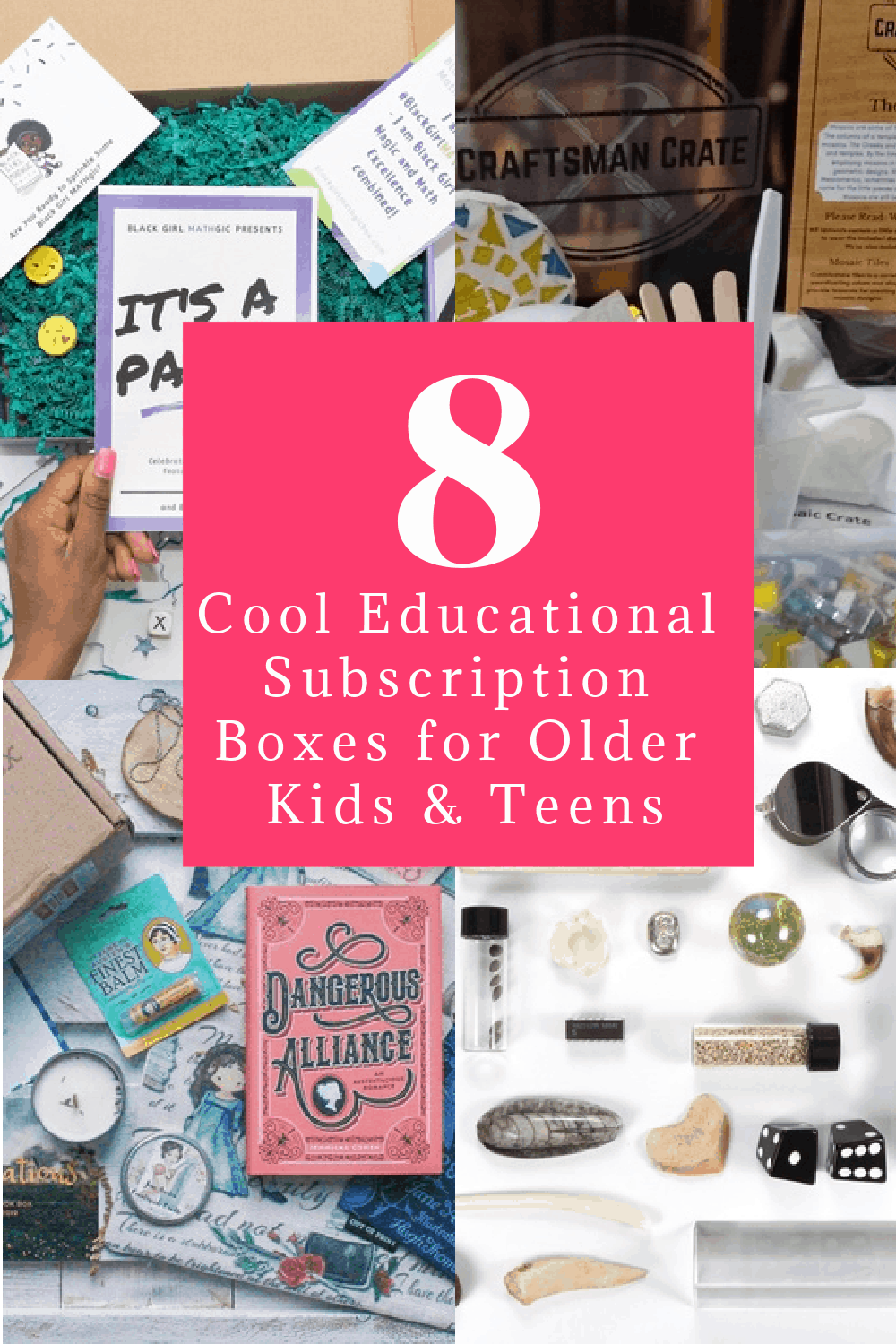 Looking for some amazing educational subscription boxes for older kids (including teenagers)? Here are 8  that make fantastic supplements to middle school and high school lessons. Check them out!