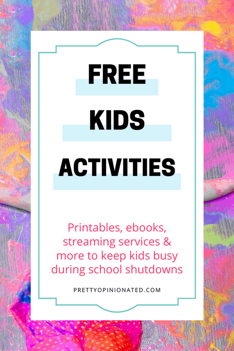 Wondering what on earth you'll do to keep kids occupied during school shutdowns?Check out my list of 50+ free resources and ideas that you can do at home, including printable games, coloring sheets, free eBooks, movies & more.