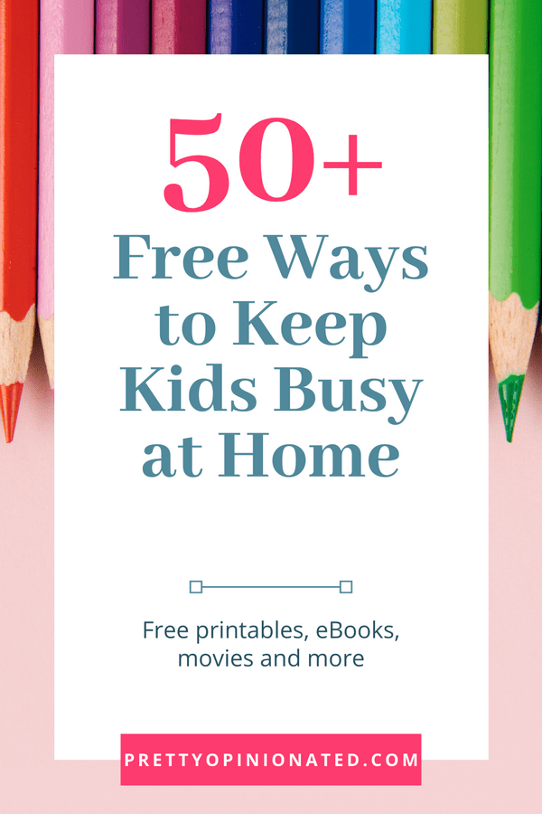 Wondering what on earth you'll do to keep kids occupied during school shutdowns?Check out my list of 50+ free resources and ideas that you can do at home, including printable games, coloring sheets, free eBooks, movies & more.