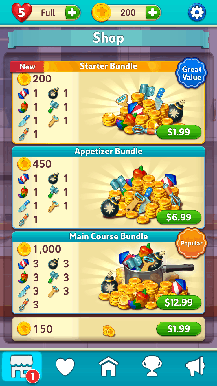 Gordon Ramsay's Chef Blast Lets You Match Your Way to Culinary Genius & Unlock Secret Recipes! 8 Gordon Ramsay's Chef Blast in-app purchases