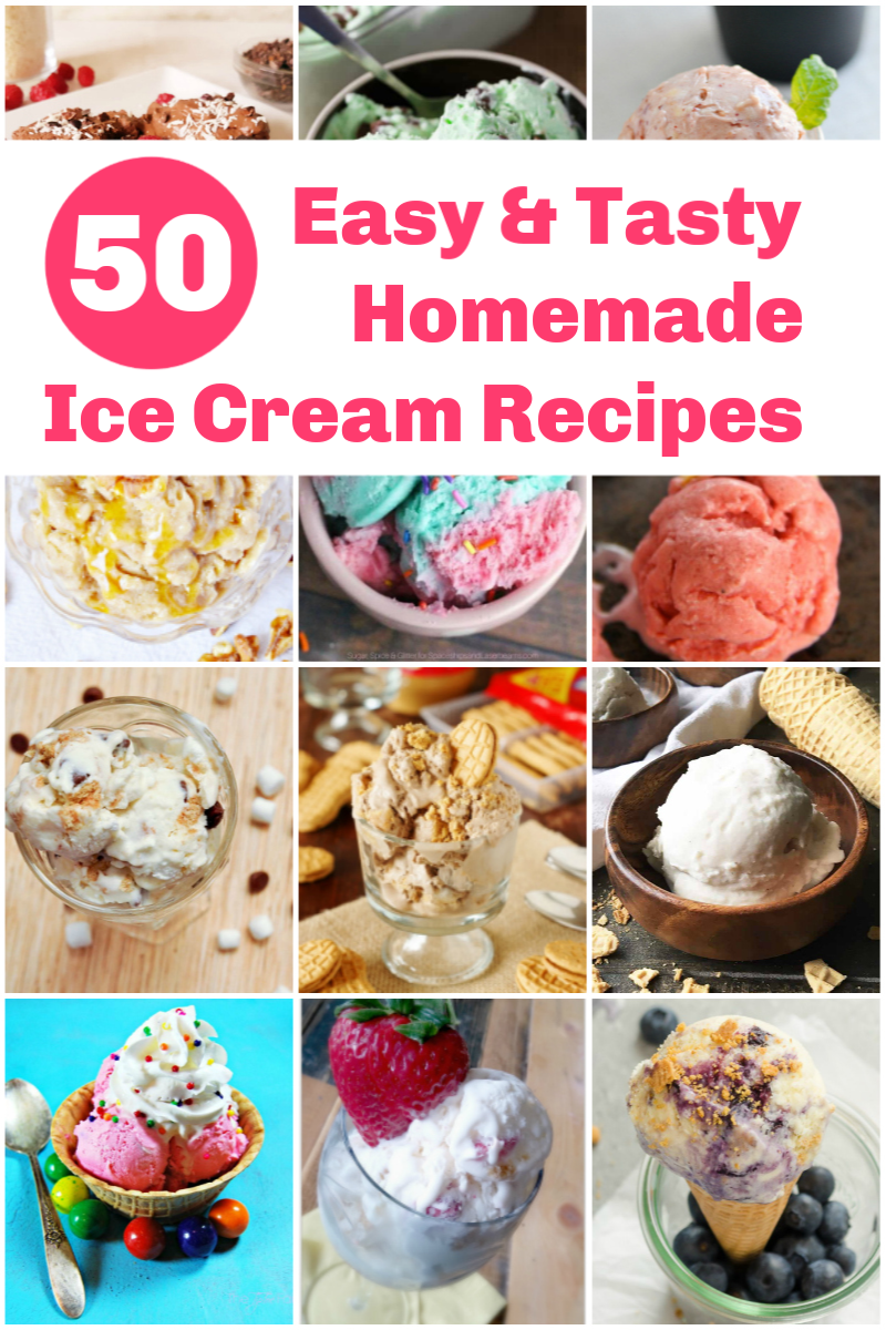 Want to make your own homemade ice cream? Check out these 50 easy & delicious recipes!