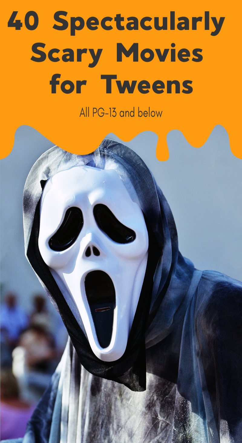 Need some ideas for a horror movie marathon that's appropriate for tweens and young teens? Check out these 40 magnificently scary movies rated PG-13 and below!