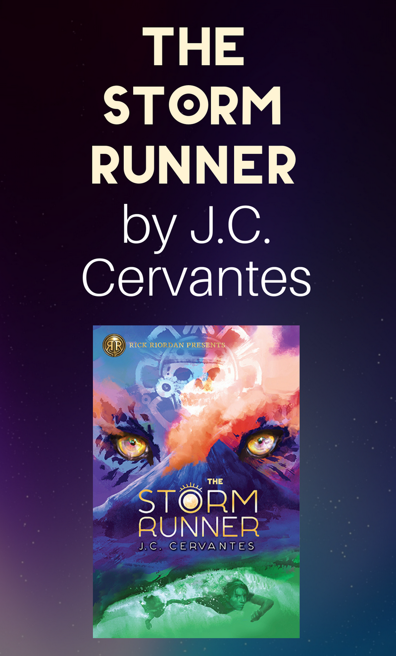 How can one boy with a limp stop the Maya god of death, disaster, and darkness from destroying the world? That's what we'll find out in J.C. Cervantes' stunning new book, The Storm Runner.